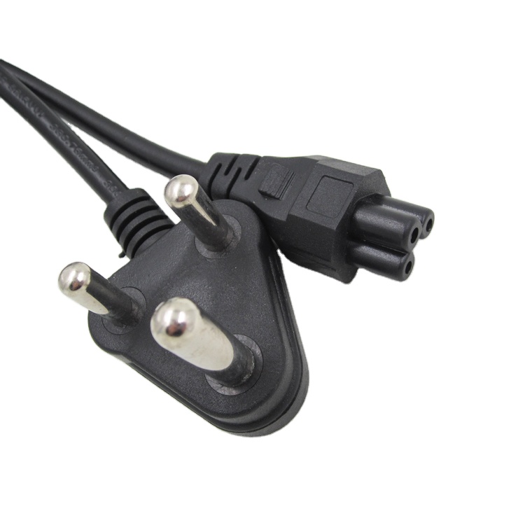 Индийский шнуров питания Южная Африка штепсельную вилку шнура питания Индия силовой кабель 3-контактный разъем для настольных компьютеров и ноутбуков 1,5 м