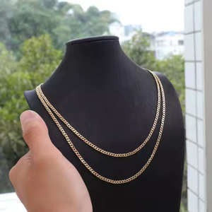 Collier chaîne <span class=keywords><strong>tennis</strong></span> en moissanite avec design cubain brillant, collier élégant pour cadeau - Product Image 3
