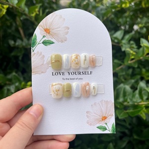 Uñas Postizas Hechas a Mano, Paquete de Acrílico Personalizado, Uñas Acrílicas con Diseño Personalizado, Uñas Postizas Navideñas - Product Image 4