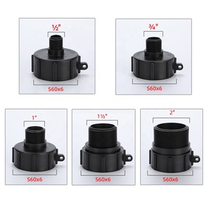Adaptateur IBC S60x6 vers 1/2 3/4 1 2 BSP, raccord réducteur robuste en polypropylène pour connexion durable de réservoir de 1000 L - Product Image 2