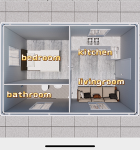 Maison conteneur mobile préfabriquée moderne et détachable de 20 pieds, une chambre, pour dortoir de travailleurs, atelier rapide et salle à manger - Product Image 3