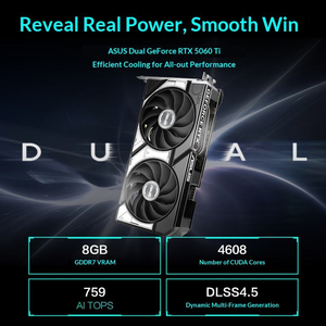 Nouveau en gros : PC de bureau haute performance ASUS TUF Gaming 7X Ultra 9-275HX 16 Go DDR5 1 To SSD GPU 5060Ti avec refroidissement amélioré - Product Image 4