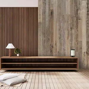 Fabric Polyester Home Diy Wood Wall Covering Removable Peel And Stick Fabric Wallpaper