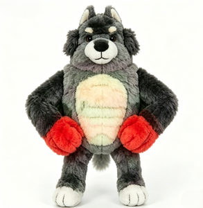 Giocattolo per Cani a Forma di <span class=keywords><strong>Lupo</strong></span> in Peluche, Resistente e Silenzioso, Sicuro e Morbido Anti-Noia per Cani - Product Image 1