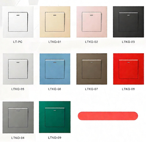 Wall <b>Socket</b> AC 110-250V 15A 3 Pin Round <b>Plug</b> Outlet with Indicator <b>Light</b> 86mm Square Panel - Product Image 5