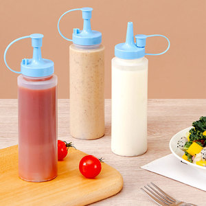 Plastic Squeeze <b>Bottles</b> Cylinder M Size Leak Resistant Moisture Proof Kitchen Sauce Dispensers For <b>Ketchup</b> Salad Dressing - Product Image 2