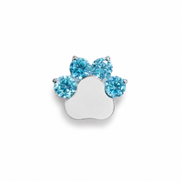 Boucles d'oreilles clous en titane ASTM F136 G23 avec motif patte de chat et zircon cubique, filetage interne, unisexe, pour piercing cartilage, hélix, tragus
