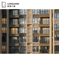 China Factory Affordable Casement Window Thermal Break Aluminum Alloy Double Glazed Outward Opening Hotel Project