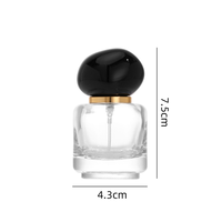 Petit cylindre vide rechargeable personnalisé de 30ml, flacon d'emballage de parfum de luxe, flacon vaporisateur de parfum en verre comme cadeau de la Saint-Valentin
