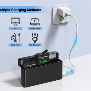 Hub de charge portable à 3 emplacements pour Osmo <span class=keywords><strong>Action</strong></span> 5 Pro/4/3 avec compatibilité caméra et 3/4 batteries de remplacement (noir) - Product Image 2