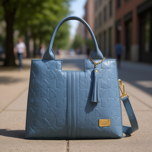 Bolso Bandolera Azul para Mujer Fana Athenea M3722 con Diseño de Almohada, Cierre de Cremallera y Botón, Elegante Bolso de Mano para Uso Diario - Product Image 2