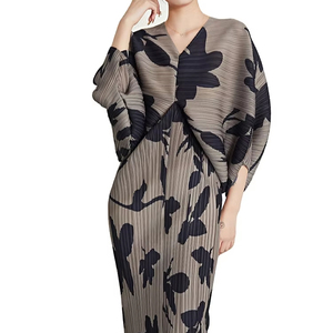 Gaun Wanita Bermotif Bunga, Gaun Kasual Lucu untuk Pesta Pernikahan, Gaun Malam Wanita Kasual OEM, Model Kerut untuk Musim Panas - Product Image 1