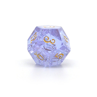 Best-seller : Ensemble de dés DND transparents à paillettes violettes en vrac, gravés, 7 pièces, dés polyédriques pour les joueurs de jeux de rôle