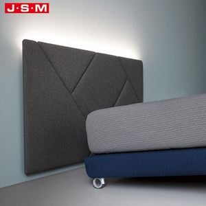 Meubles de chambre à coucher classiques Tête de lit en mousse et tissu Lit simple - Product Image 5