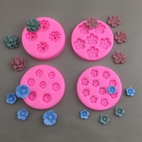 Mini moule en silicone Fleur de cerisier 3D pour pâtisserie, mousse, gâteau, fondant, gypse, résine, décoration DIY, qualité alimentaire, antiadhésif