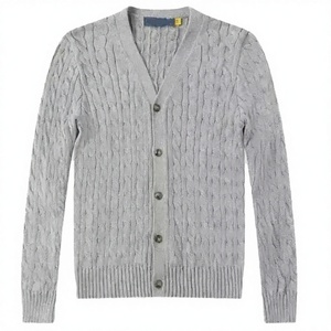 Pull en tricot pour homme, cardigan Ral, col en V, respirant, fin, décontracté, en coton, Paul Ruff - Product Image 2