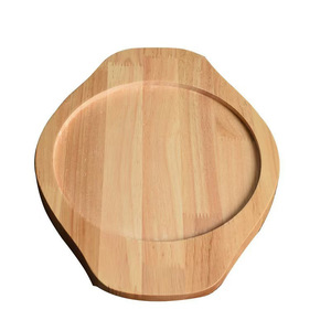 Alfombrilla aislante de calor de madera, forma redonda irregular, para olla de piedra, arroz, teppanyaki, base antiescaldante, bandeja, salvamanteles - Product Image 4