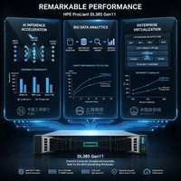 Nuevo Servidor en Rack HPE ProLiant DL385 Gen11 Original con Dos Procesadores AMD EPYC de 160 Núcleos, 6 TB de DDR5, PCIe Gen5, GPU para IA, Análisis de Big Data, 2U