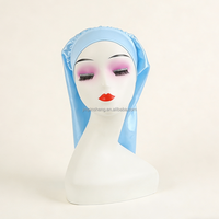 Bonnet de Douche en Satin Soyeux Confortable et Doux pour Femme avec Large Bande Élastique et Longue Queue, Nouvelle Collection, Vente Chaude, Utilisation Toutes Saisons, Extra
