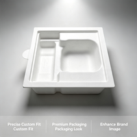 Plateau d'emballage écologique pour téléphone avec emplacements pour câble, chargeur et carte SIM, insert en pâte moulée multi-usage, nouvelle boîte de vente au détail pour téléphone