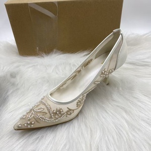 Nuevo Zapato de Tacón Alto de Malla con Perlas 2026, Tacón Fino Multifuncional, Zapato de Tacón Alto Casual para Mujer, Venta al por Mayor de Fábrica - Product Image 3