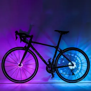 AT USB Carregamento À Prova D' Água Ciclismo Hub Luz Bicicleta Falou Pneu Decoração Luz Aviso Led Roda Bicicleta Luzes
