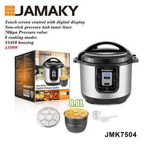 หม้อหุงข้าวไฟฟ้า JAMAKY ขนาด 8.0 ลิตร ควบคุมแบบดิจิตอล หม้อในเคลือบสารกันติด อเนกประสงค์ สำหรับใช้ในครัวเรือน - Product Image 1