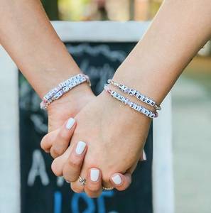 Personalizzato delicato cristallo naturale <span class=keywords><strong>nome</strong></span> personalizzato o iniziali lettera braccialetto di perline per il regalo - Product Image 3