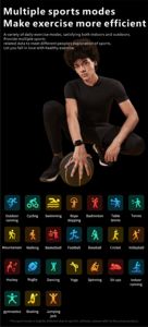 Lemfo <span class=keywords><strong>montre</strong></span> <span class=keywords><strong>connectée</strong></span> q9 pro pour hommes femmes, grand écran tactile température corporelle, étanchéité IP68, BP SPO2, de sp - Product Image 5