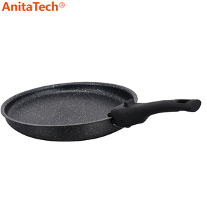 Poêle à crêpes domestique de 26cm <span class=keywords><strong>avec</strong></span> poignée <span class=keywords><strong>amovible</strong></span> Poêle à frire revêtement antiadhésif tache noire - Product Image 2