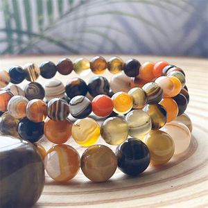 Bracelet en pierre naturelle avec perles de verre colorées, beauté et élégance, garantie de qualité d'usine leader, carte de garantie - Product Image 2