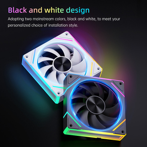 Snowman Hot Bán 120Mm Màu Đen Fram Infinity Gương 4Pin PWM Mô-đun Daisy-Chain <span class=keywords><strong>RGB</strong></span> Người hâm mộ Với Bộ Điều Khiển Thích Hợp Chơi Game Trường Hợp - Product Image 3