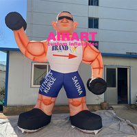 Ours en peluche gonflable rose personnalisé Airart, mascotte géante gonflable en forme d'ours de dessin animé pour décorations de centres commerciaux