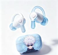 Casque sans fil de haute qualité à motifs anime, provenant des États-Unis, avec fonction de charge sans fil et réduction de bruit automatique