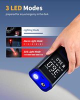 Compresseur d'air portable sans fil 150 PSI avec arrêt automatique, gonfleur de pneus et lumière LED pour voitures, motos, vélos et gonflables bleus