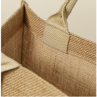 Sac fourre-tout en toile de jute naturelle écologique, laminé, imperméable, pour sublimation, en vrac