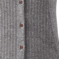Cardigan en Cachemire Tricoté Décontracté pour Femme, Haute Qualité, Manches Longues, Fin, Bouton Unique, Gris, Automne Hiver