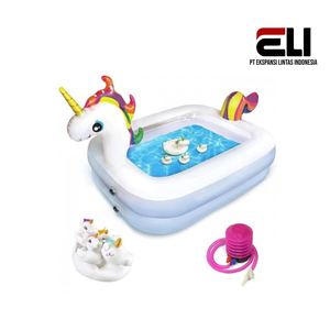 Đầy Màu sắc Inflatable <span class=keywords><strong>Unicorn</strong></span> hồ bơi cho trẻ em hoàn hảo cho sân sau mùa hè vui vẻ chơi nước và hồ bơi bên trang trí - Product Image 2