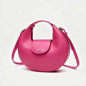 Sac à bandoulière pour femme en cuir végétalien, sac hobo, sac à main en PU, sac bandoulière, deux sangles, fermeture éclair, portable, logo personnalisé, sac à main tendance, petit format - Product Image 4