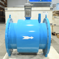 DN25-DN1800 316L Elektroda Pengukur Aliran Elektromagnetik Output 4-20mA Sensor Aliran Tahan Korosi untuk Distribusi Air