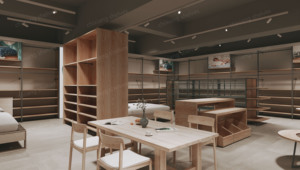 Étalage de style <span class=keywords><strong>japonais</strong></span> pour magasins de détail, cadre métallique léger double face, imitation bois - Product Image 5