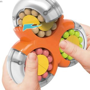 Juguete Giratorio Colorido Irritable Educación Pensamiento Entrenamiento <span class=keywords><strong>Aliviar</strong></span> <span class=keywords><strong>el</strong></span> <span class=keywords><strong>Estrés</strong></span> Frijol Mágico Cubo Mágico Plástico Yema del Dedo Irritable - Product Image 1