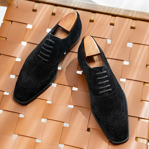 Zapatos Formales de Negocios Británicos para Hombre, Hechos a Mano, con Punta Cuadrada, con Cordones, Sólidos, Transpirables, Modernos e Informales, para Primavera y Otoño - Product Image 3