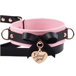 Collier de laisse en cuir de style punk pour femmes jouets d'esclaves gothiques avec chaîne amovible durable - Product Image 6