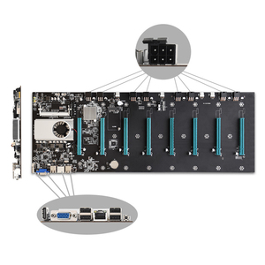 BTC-S37 Motherboard CPU Set 8 Video Card Slot <strong>DDR3</strong> Memory Integrated VGA Interface Low Power Consumption - Product Image 2