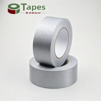 Ruban adhésif en caoutchouc thermofusible coloré simple face imperméable, largeur 48 mm, robuste, personnalisé, en tissu argenté coloré pour la fermeture de cartons