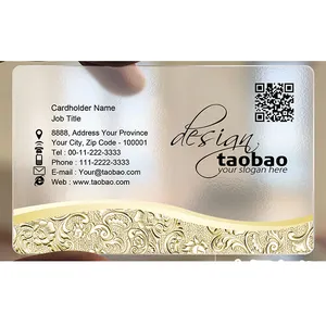 Hot Sale Luxus Delicate Transparent PVC Service Kunden spezifischer Druck Visitenkarte Wesentlicher Großhandel