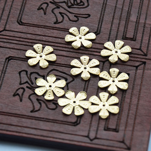 <b>Copper</b> Flower Charms 16-17mm Gold Silver Plated For Hair <b>Ornaments</b> Hanfu Jewelry DIY Accessories - Product Image 3