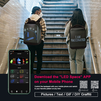Mochila móvil Led pantalla Tiktok mochila en nombre de mochila de moda de ordenador multifunción impermeable para hombres y mujeres