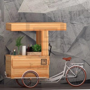 Wanfeng Sanlun006 Triciclo Móvil de Comida, Carrito de Snacks, Cafetería, Puesto de Helados, Comida Rápida, Estructura de Hierro Resistente a la Corrosión, Techo Plano - Product Image 1